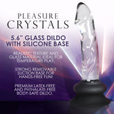 Pleasure Crystals 5.6" Glass Dildo w/ Silicone Base